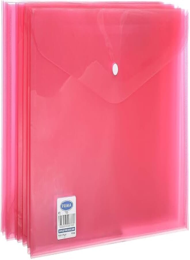Prima Set Of 12 Pieces Of Paper File Protector - Red